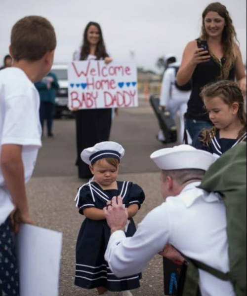 Navy Husband Returns Home Only To Find Out His Wife Is Pregnant