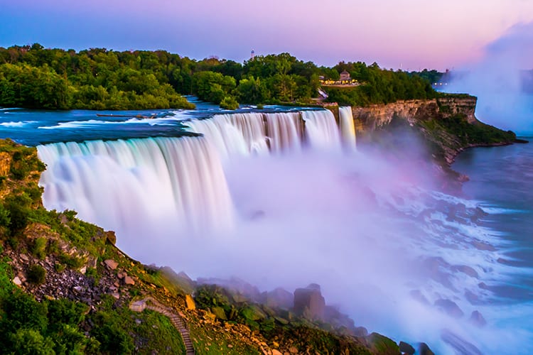 Drained Niagara Falls
