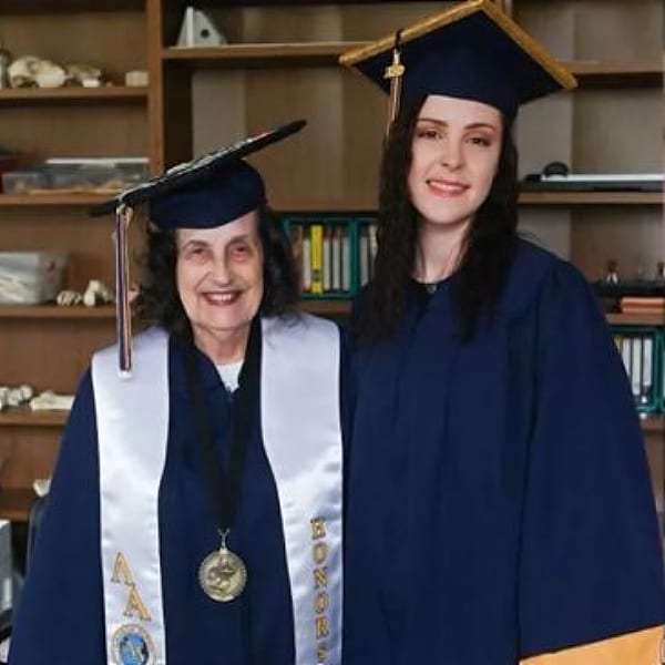 Grandmother Graduates From College With Granddaughter