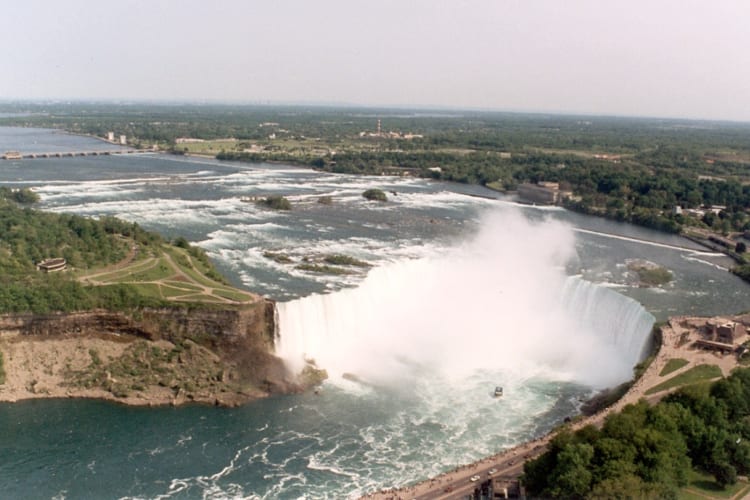 Drained Niagara Falls