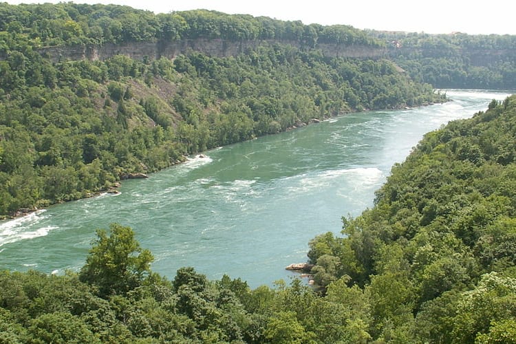 Drained Niagara Falls