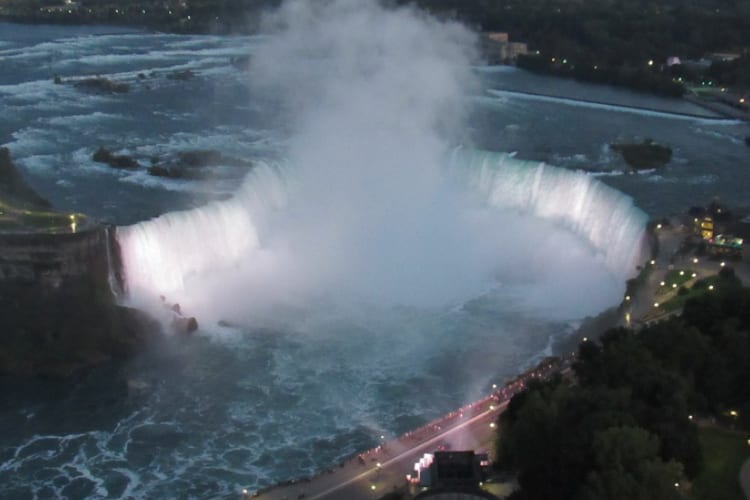 Drained Niagara Falls