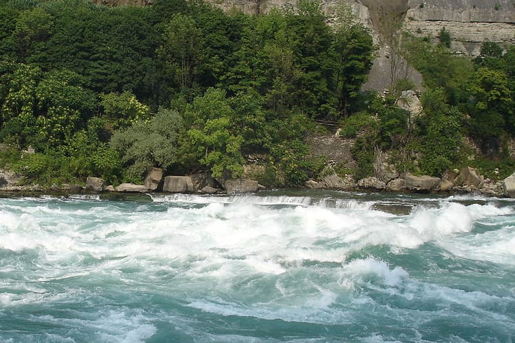 Drained Niagara Falls