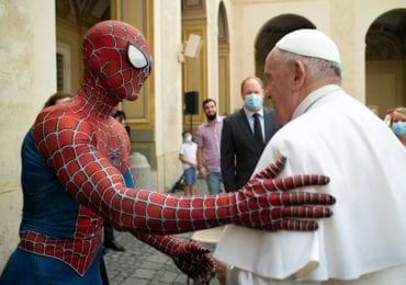Pope Francis Meets Spider-Man